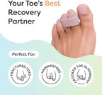 Reusable fabric buddy bands for hammertoe alignment and pain relief.