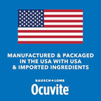 Ocuvite eye vitamin gummy bottle next to daily nutritional packaging