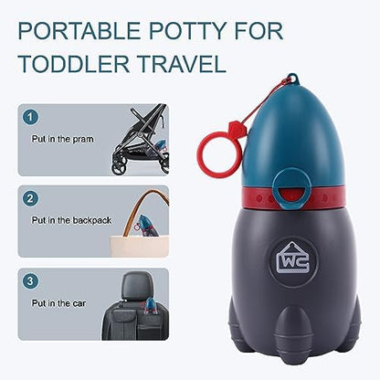 Secret Desire portable toddler emergency pee bottle showcasing the secure triple sealed leakproof cap mechanism