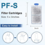 Driamor premium thick cotton filter inserts for small power filters side view.