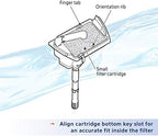 Aqueon replacement filter cartridges orientation tab view