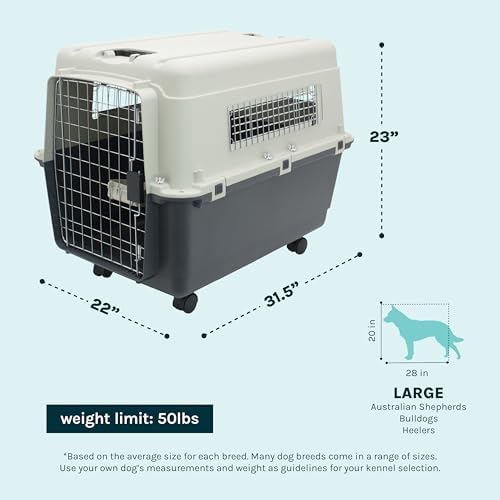 Sport Pet heavy duty international pet carrier disassembled into two nesting pieces for storage