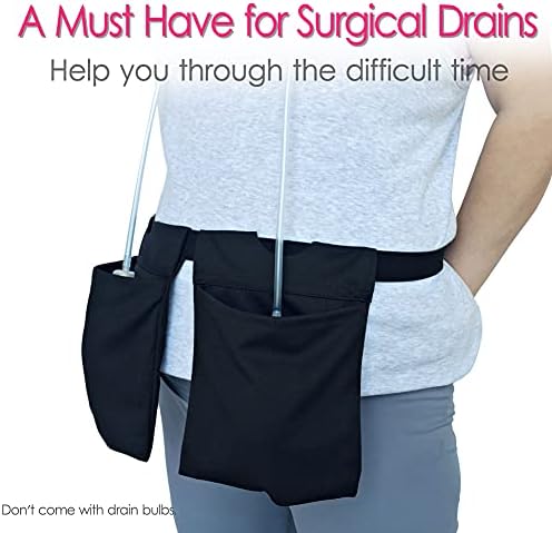 Nephrostomy tube pouch and drainage bag holder for postoperative patient mobility