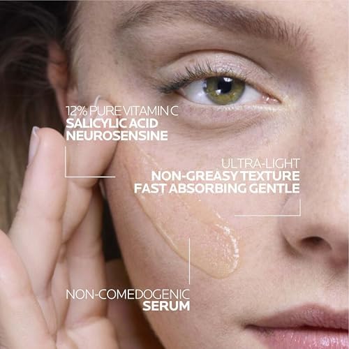 Brightening face serum with antioxidants for even skin tone