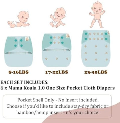 Interior view of Mama Koala pocket diaper shell