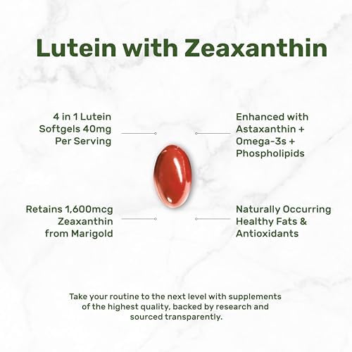 Nutritional facts panel on Deal Supplement vision complex listing astaxanthin, omega three, and phospholipids.