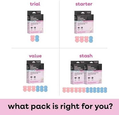 Bamboobies Nursing Pads, Ultra-Soft Velour, Reusable, Washable & Leak-Proof, 6 Ultra-Thin and 2 Overnight Pads for Breastfeeding - Image 3