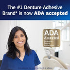 Ultra max denture adhesive may reduce gum soreness for comfortable all-day denture fit