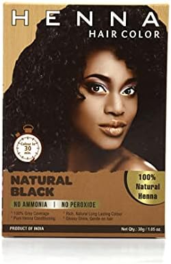 Jimy Henna Hair Color 30 Minute Enriched with Herbs box back panel displaying ingredients list.