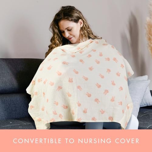 Close up of Zdolmy nursing cover rigid arch neckline feature
