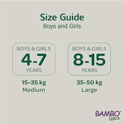 Side view of Bambo Nature Dreamy Night Pants ten count bundle imported pack for older children.