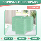 Mildplus light absorbent underpads green waterproof backing