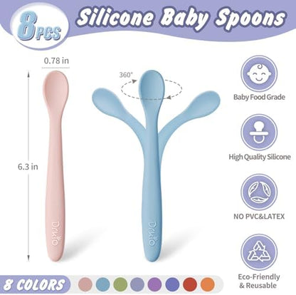 Drkio infant training spoons showing soft chewable tip