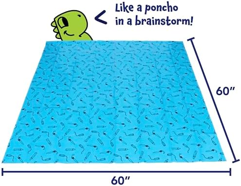 Waterproof craft mat by READY 2 LEARN being wiped clean with a wet cloth showing easy maintenance