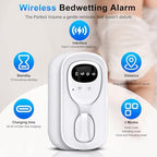 Portable bedwetting monitor for children featuring wireless transmitter technology