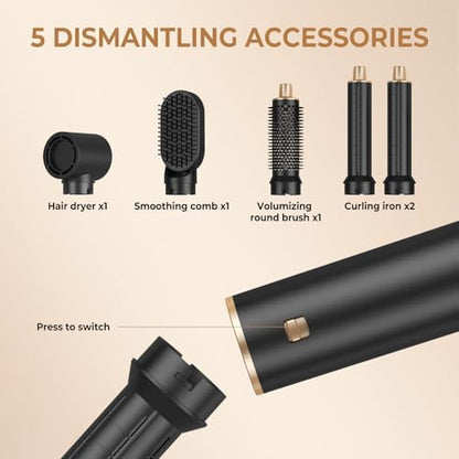 UKYITU hair dryer and volumizer being used on damp hair to demonstrate fast drying performance.