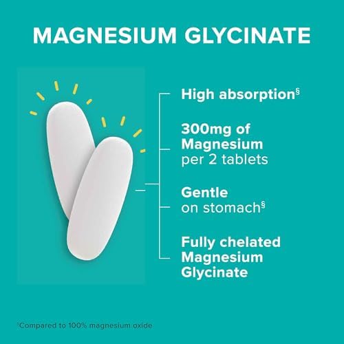 Qunol mineral magnesium glycinate bottle highlighting nerve bone and muscle support