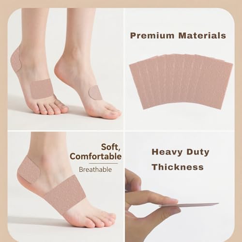 Side angle of the thirty sheets soft adhesive foot patches for high heel cushion comfort.