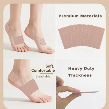 Side angle of the thirty sheets soft adhesive foot patches for high heel cushion comfort.