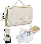Zaveena travel changing mat unfolded showing memory foam padding