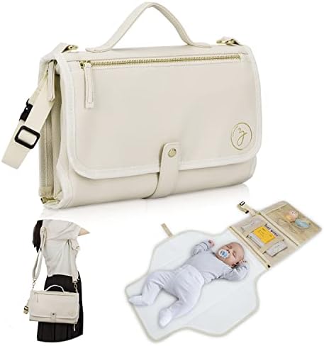 Zaveena travel changing mat unfolded showing memory foam padding