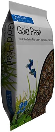 Pouring Aqua Natural Gold Pearl gravel for aquarium aquascaping