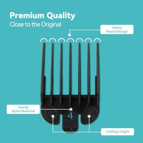 Top view of the one inch hair clipper guard illustrating the durable nylon teeth design.