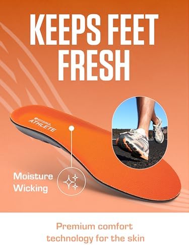 Bottom view showing the technical placement of shock absorbing gel drops in Sof Sole performance insoles.