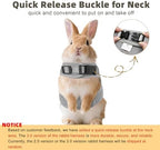 Aiitle bunny harness featuring the quick release buckle and adjustable back closure