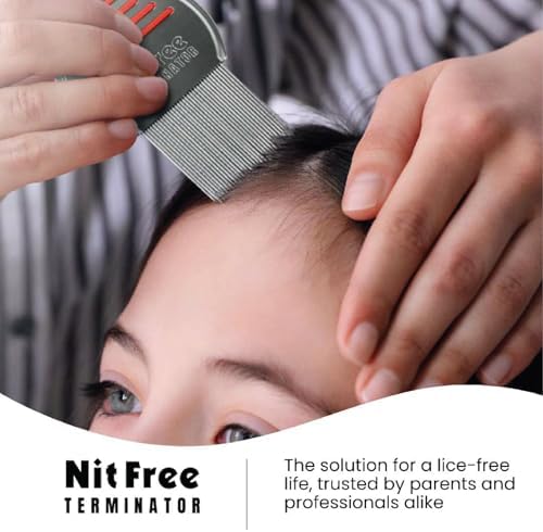 Close up of micro-grooved spiral teeth on a lice treatment comb