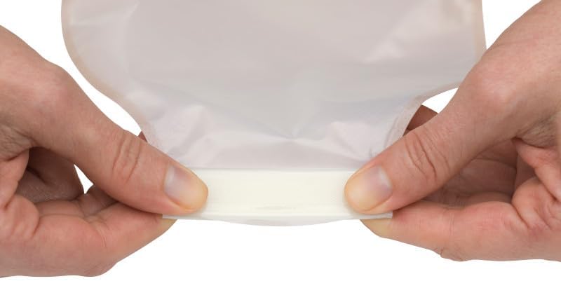 Rear view of the Hollister drainable pouch highlighting the soft beige ComfortWear panel.