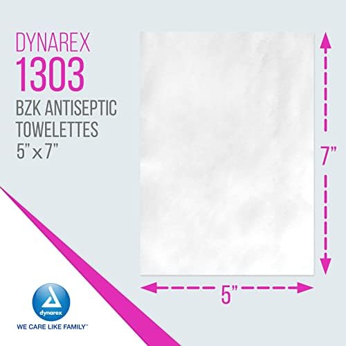 Individually wrapped alcohol free antiseptic wipes for wound care and infection prevention.