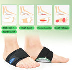 Washable and reusable silicone arch inserts for flat feet treatment