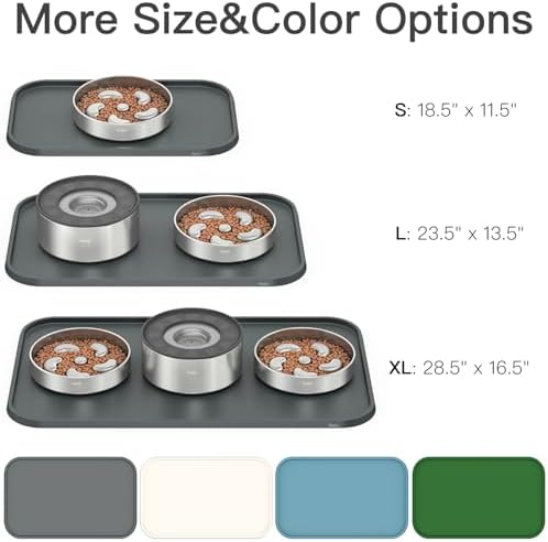 Feedoo pet food placemat anti slip dotted base