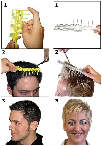 CombPal yellow hair cutting tool with adjustable guides