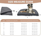 Panabana 24x18 inch grey dog bed cover fitted over a standard pet mattress