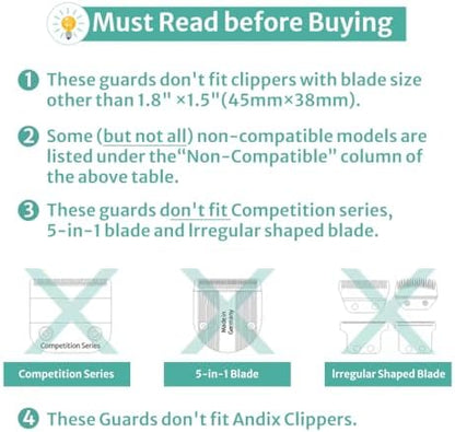 Product packaging view of the imported LAVEST three piece professional hair clipper attachment kit.