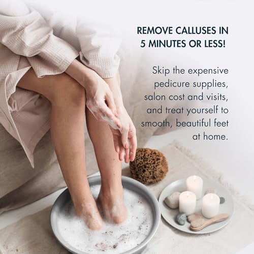Handheld ergonomic pumice stone for salon quality home pedicure results