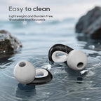 Complete set of Dersoud black silicone ear plugs and accessories