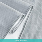 Washable spill mat under baby high chair during mealtime