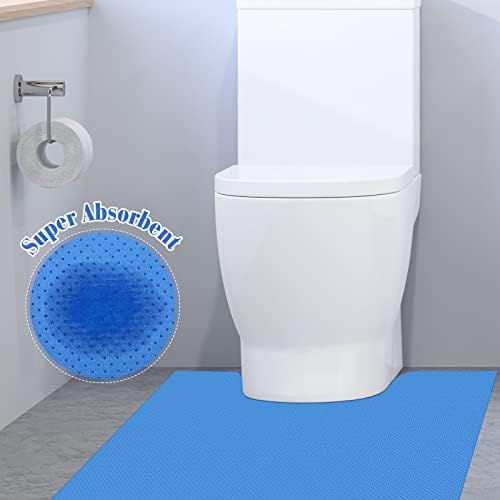 Pack of twenty five blue Peryiter deodorizing commode mats showing individual product layering.