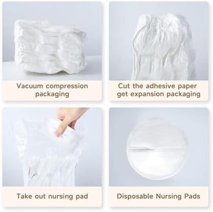 Dafi nursing pads inside open box showing 300 count supply