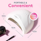 SUNUV UV LED nail lamp in use during a home manicure session