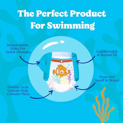 Side view of Huggies Little Swimmers for babies 32 plus pounds