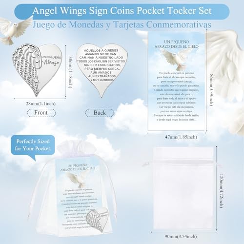 Fumete memorial tokens detailed close up showing engraved alloy heart pocket hug coins