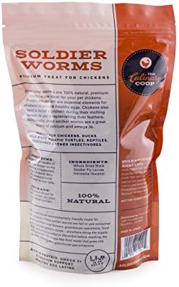 Fluker's dried soldier worms nutritional benefits label