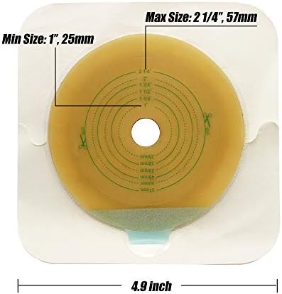 Close up view of the perforated air permeable hydrocolloid adhesive on the LotFancy skin barrier