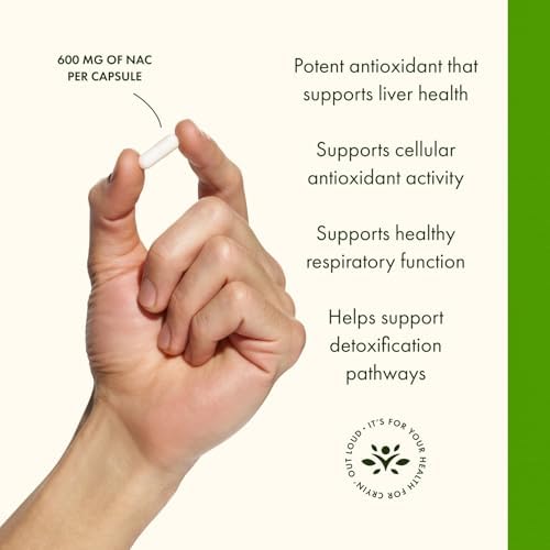 Swanson N-Acetyl Cysteine 100 vegan capsules container close up