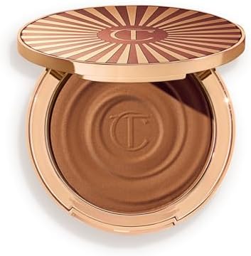 Charlotte Tilbury Beautiful Skin Sun Kissed Glow Cream Bronzer Medium front view compact