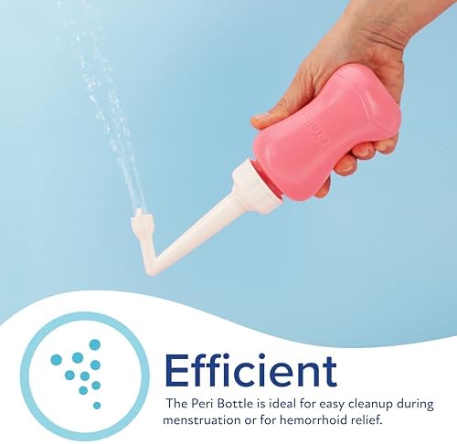 Pink and white Dr. Talbot's postpartum spray bottle with white carry bag.